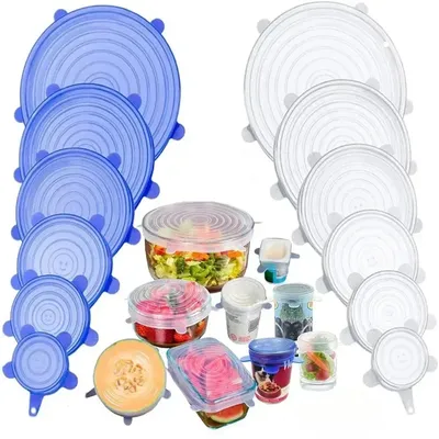 For Kitchen Accessory Silicone Dishes Kitchen Storage Organization Refrigerator Adjustable Elastic