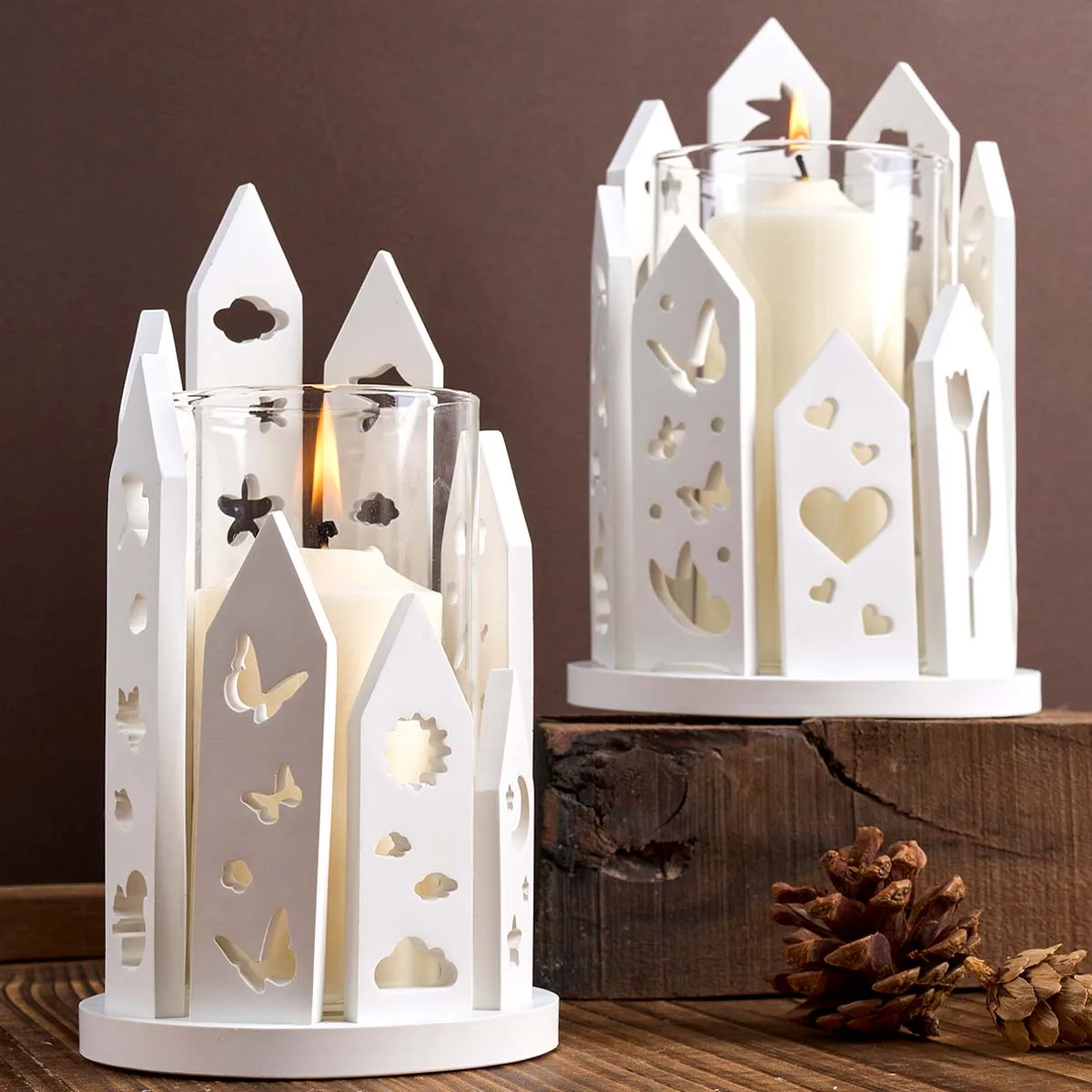 Hohl Haus Kerzenhalter Silikon Form DIY Runde Liebe Kaninchen Kerzenhalter Casting Formen Gips Harz Handwerk Machen Wohnkultur Image