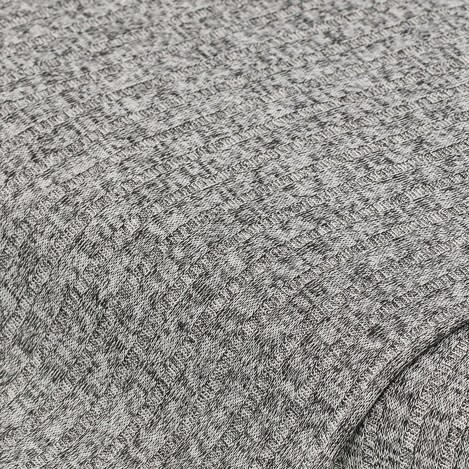 Tissu maille côtelée, gris/chiné