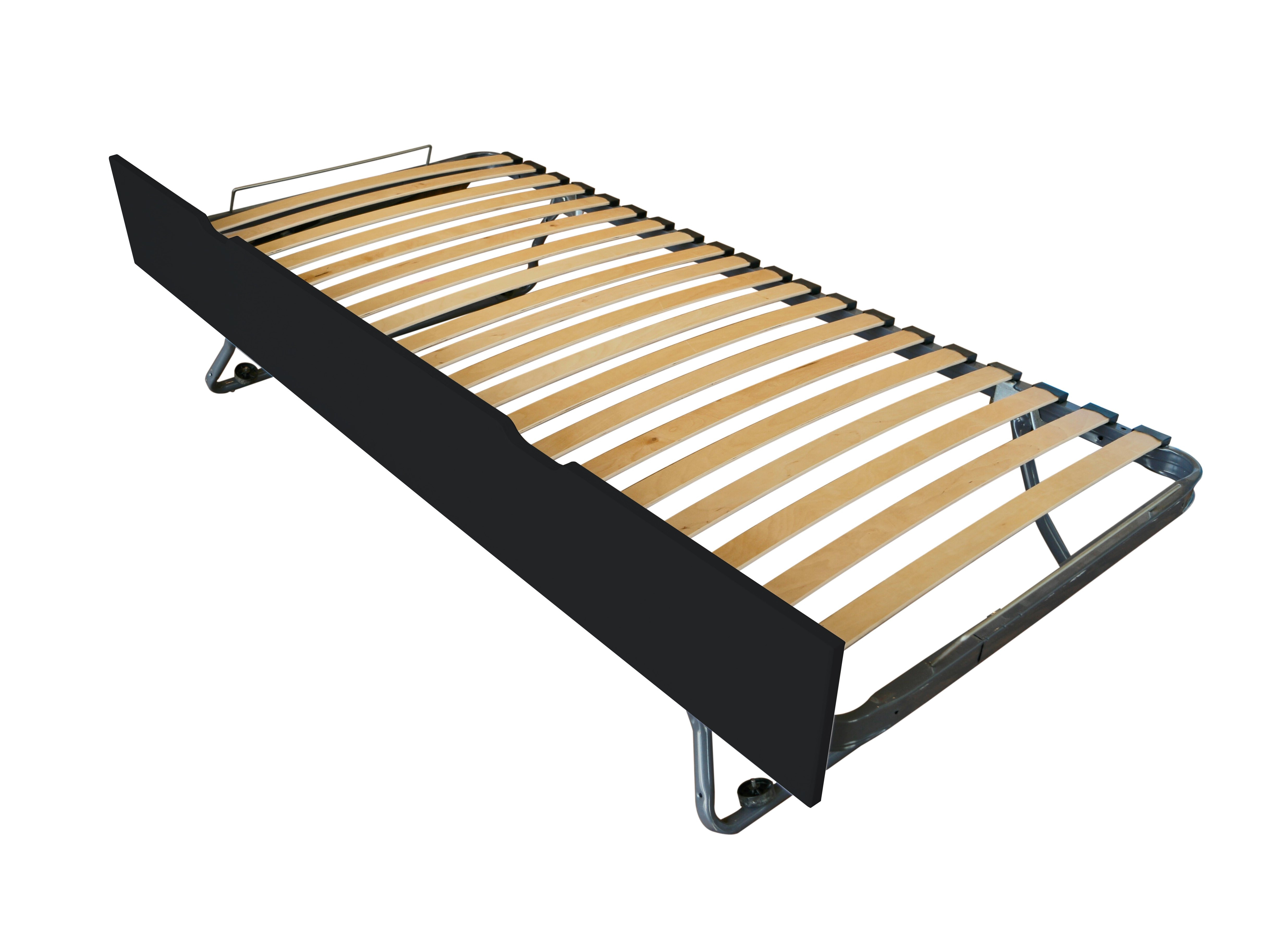 Lit tiroir 80x190 en pin massif - Noir