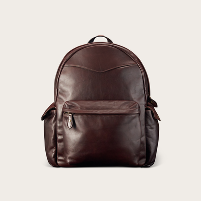 Tecovas Men's Leather Backpack, Dark Brown, Cowhide