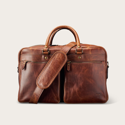 Tecovas Men's Bartlett Carrier Duffle, Cognac, Cowhide