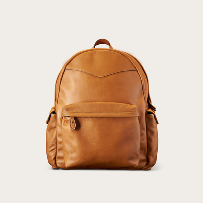 Tecovas Men's Leather Backpack Bag, Caramel, Cowhide
