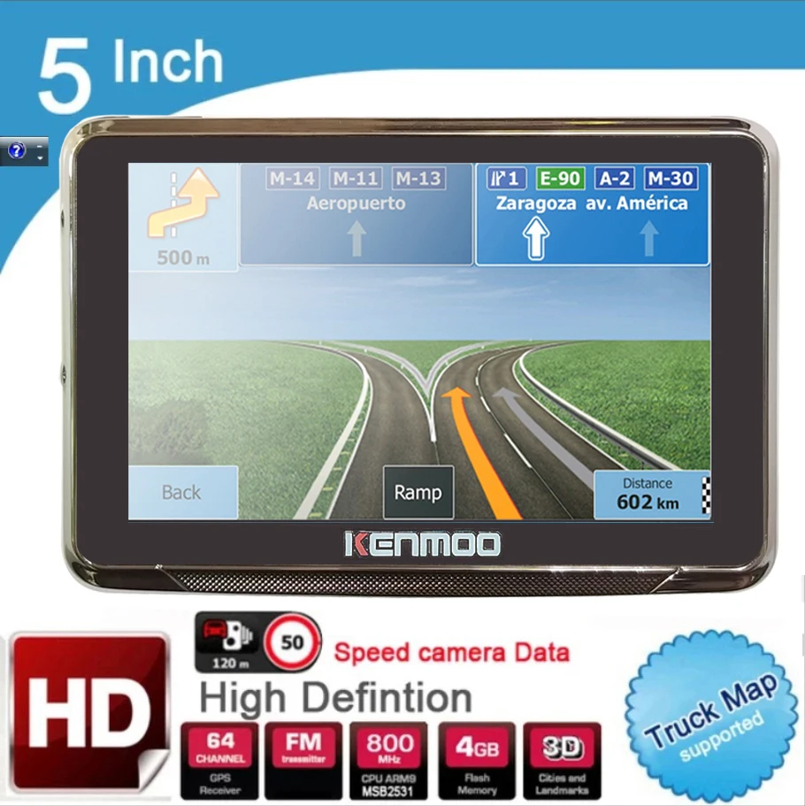 Navigazione portatile GPS HD da 5 pollici 2025 Mappe per Europa Russia Auto Camion CAMPING Caravan Navigator Sat Nav Mappe a vita gratuite