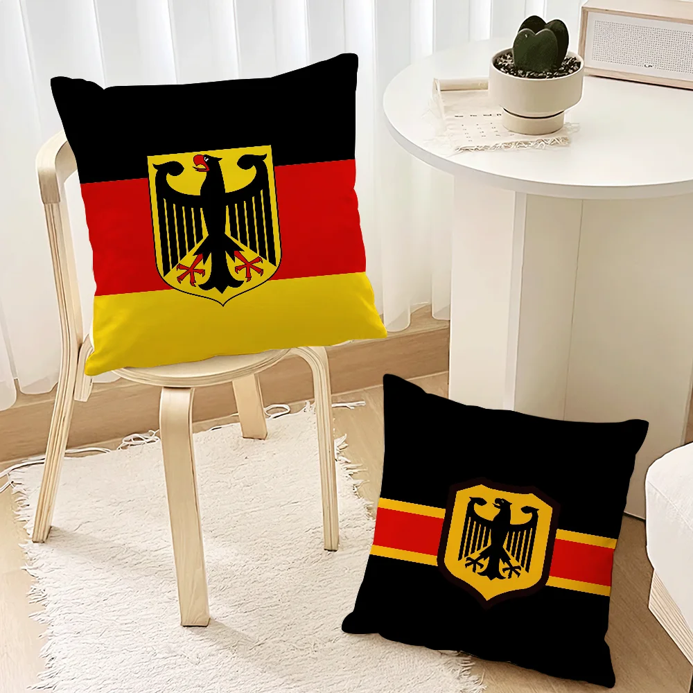 G-Deutschland Kissenbezug, Wohnzimmer-Akzent, Couch, Rückenstütze, quadratisch, Lounge, erholsamer Nickerchenbegleiter ﻿