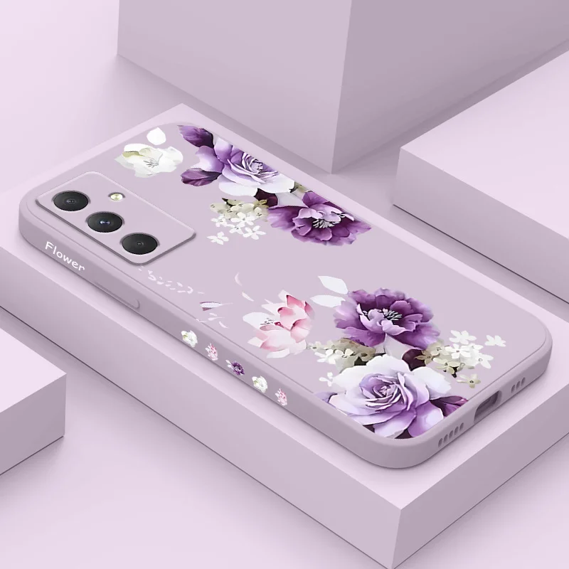 Bella Peonia Cassa Del Telefono Per Samsung Galaxy A17 A55 A35 A25 A15 A16 A06 A05 A05S A54 A34 A24 A14 A04 A04S A04E 4G 5G Copertura