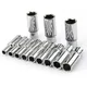 CRV 12 pz 3/8 "Pollici Driver Set di Prese Lunghe Profonde 65mm Lunghezza 10mm Foro Quadrato 8 9 10 11 12 13 14 15 16 17 18 19mm