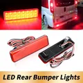 Rosso/Nero Lente LED Paraurti Posteriore Riflettore Fanale Posteriore Rosso Per Opel Vauxhall Vivaro Movano A Renault Master Trafic Nissan Primastar
