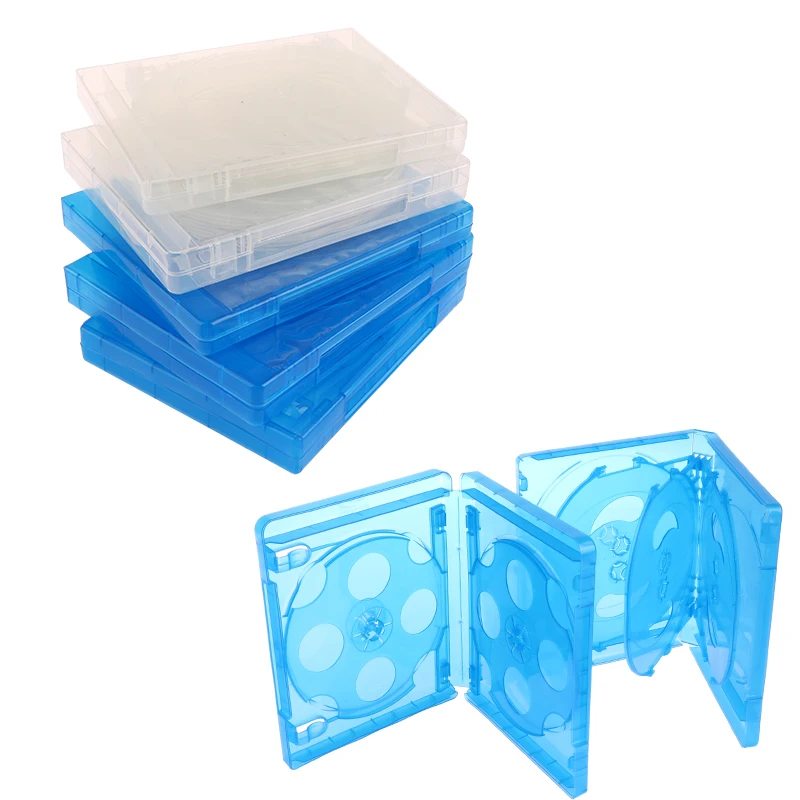 Boîte de rangement CD en plastique PP domestique, remplacement Blu-ray, étuis de jeu, boîte de protection pour CD DVD, stockage de disques, boîte d