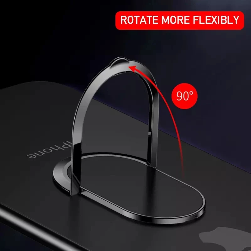 Support universel Ultra fin pour anneau de doigt, pour iphone, Flexible, support magnétique pour téléphone de voiture, support de tableau de bord pour Smartphone