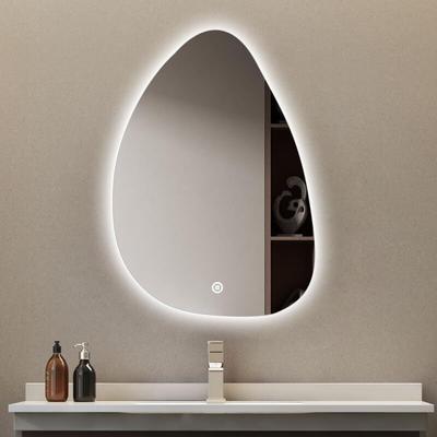 Boromal - Asymmetrischer Spiegel mit Beleuchtung led Badspiegel mit Beleuchtung 55x80cm led Spiegel Image