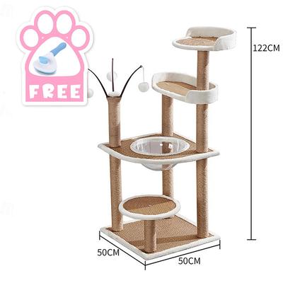 Cat Cat Tree Cat Tower Solid Colored Durable Easy to Install Multi-Level Special Material for Large Medium Small Dogs and Cats