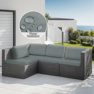 Patio Square Water-Resistant Slipcover Outdoor Sofa Seat Cover Durable Fabric Protects Against Rain Dust and Sunlight Easy-to-Fit Design Ensures a Snug Fit Ideal for Garden Patio Furniture