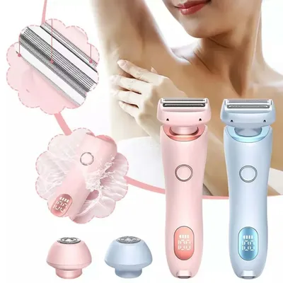 2 In 1 Portable Electric Shaver Women Handheld Electric Skin Hair for Armpit Hair Leg Hair Removal MIAO
