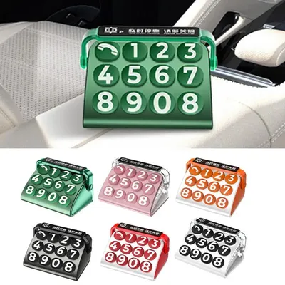 Temporary Car Parking Card Number Plate Creative Temporary Parking Number Plate Retro Typewriter