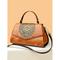 Vintage Handtasche aus Kunstleder mit Blumengravur – Damen-Retro-Umhängetasche mit Tragegriff für legere und formelle Anlässe, Weinrot, Schwarz, Weiß
