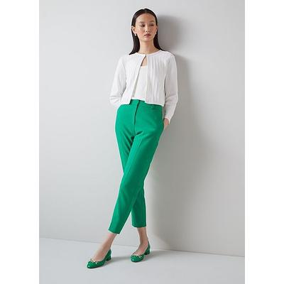 Mona White Rib-Knit Cardigan, White