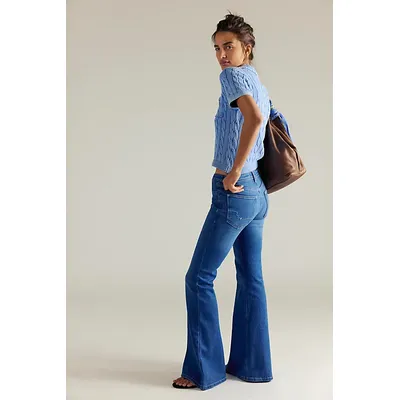 We The Free Love Bomb Flare Jeans at Free People in Explosive, Size: 33