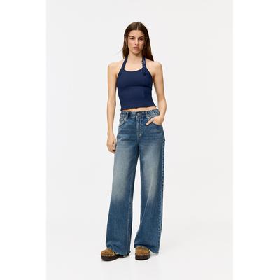 Wide-Leg Baggy Jeans With Elasticated Waistband