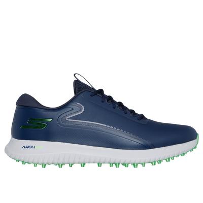 Skechers Men's GO GOLF Max 3 Shoes | Size 8.0 | Navy/Lime | Synthetic/Textile | Arch Fit