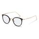 Rodenstock Quadratisch Azetat Brillen in Black, Gold für Damen, Brille mit Sehstärke, optional mit Sonnenbrillen tönung oder Blaulichtfilter (Modell R7079)