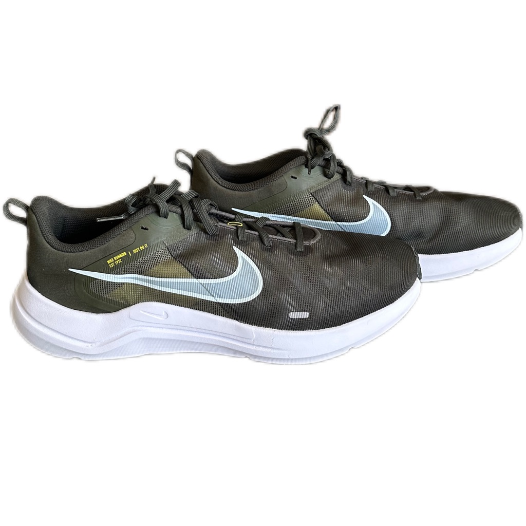 Nike Shoes | Men’s 14w Nike Downshifter 12 Running Shoe - Dm0919-300 - Cargo Khaki & White | Color: Green/White | Size: 14w