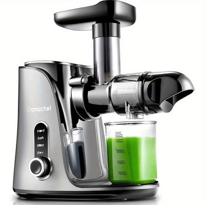 TEMU Amzchef Slow Juicer Gm3001, 150.00 W, Vegetables And Fruit, Easy Loading And Unloading