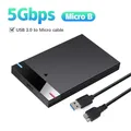 Custodia Custodia per HDD da 2,5 pollici Micro B USB 3.0 Cavo tipo C Disco rigido esterno 5TB 5Gbps