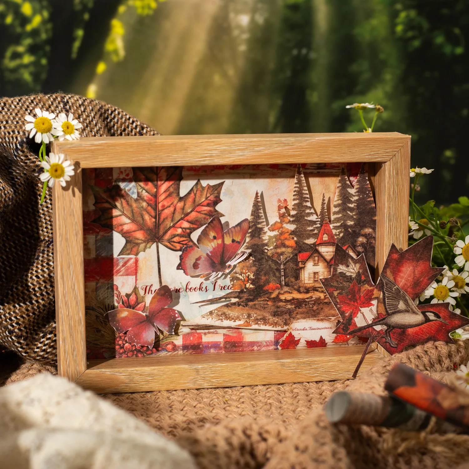 6 Arten 30 Blatt Blattnotizen Serie Vintage Pflanzenthema Collage Dekoraufkleber Scrapbooking Material handgemachtes Tagebuchalbum Image