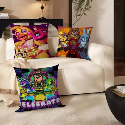 FNAF Five-Nights-At-Freddys Kissenbezug, Kissenbezug, Auto-Kissenbezug für Sofa, Auto, Image