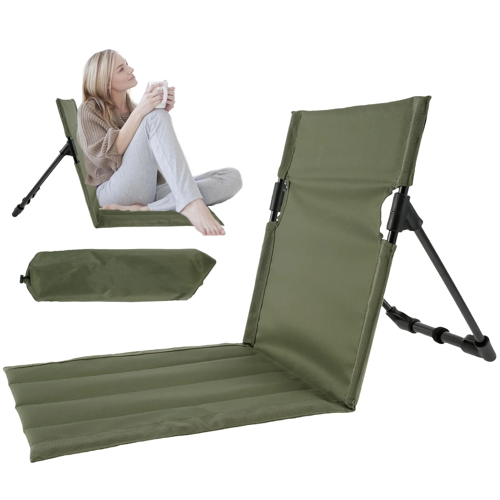 Outdoor Camping Klappstuhl Tragbare Faltbare Camping Stuhl Faul Stuhl Rückenlehne Kissen Für Angeln Grill Strand Picknick
