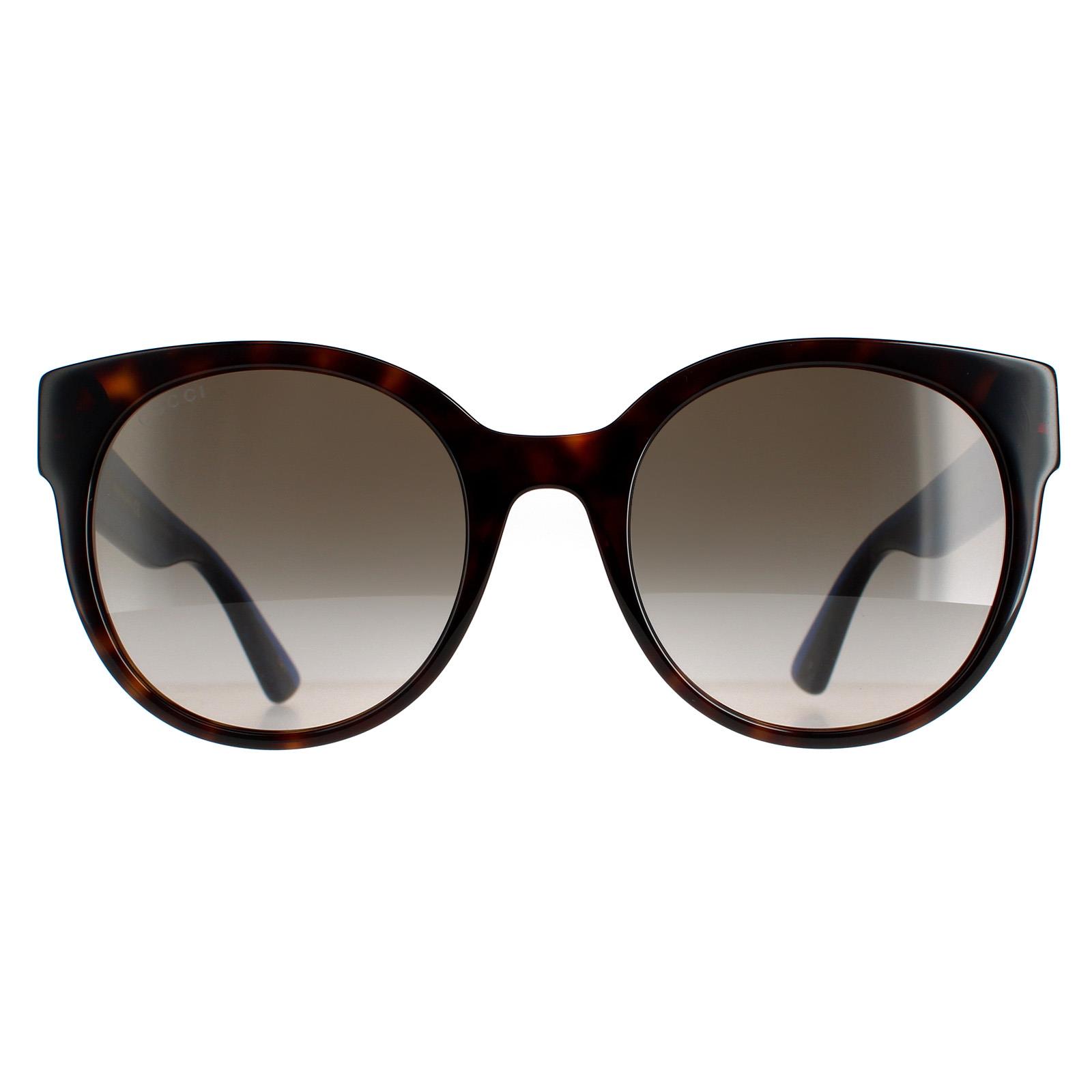 Gucci Cat Eye Womens Havana avec des lunettes de soleil GG0035SN Image