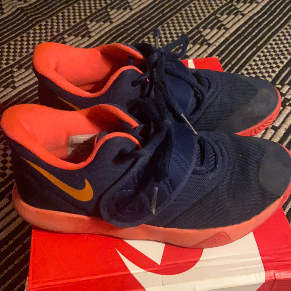 Nike Shoes | Kids Nike Shoes, Size 2& Half Prefect For Some Color To Your Style. | Color: Blue/Orange | Size: 2.5bb