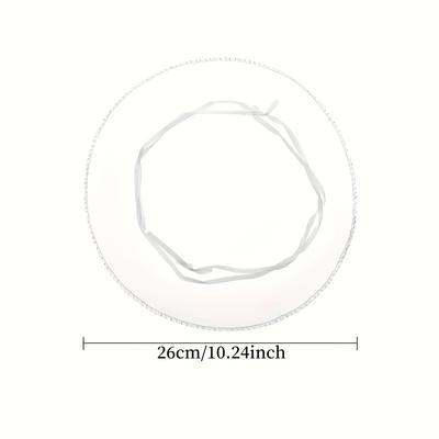 "TEMU 100pcs Elegant White Organza Drawstring Bags With Sequins, 10.3" Round Jewelry Pouches For Weddings, Birthdays, Party Favors & Baptism Decorations" Image