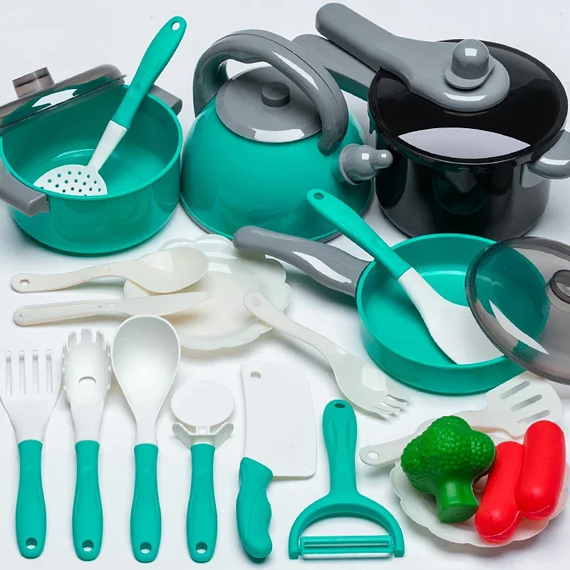 28 pièces Mini accessoires de cuisine enfants jouets de cuisine ensemble semblant jouer cuisson alimentaire ustensiles de cuisine Simulation jouets de cuisine