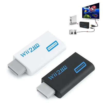 Für Wii zu HDMI-kompatibel Adapter Konverter Unterstützung Full HD 720P 1080P 3,5mm Audio Wii2HDMI Image