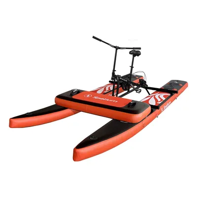 Spatium Inflatable Water Bike 2.0 Portable Fishing Pedal Boats Inflatable Pedal Boat,Sea Ride Complimentary Mat