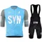 SYN-Ensemble de sport de cyclisme pour homme, maillot de vélo, short à bretelles, manches courtes,