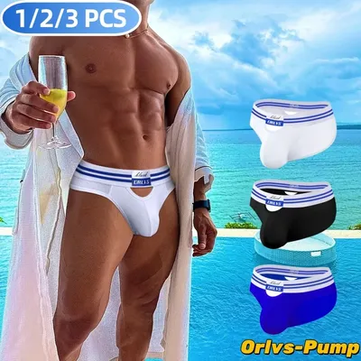 1/2/3 PCS Männer Unterwäsche Neue Reizvolle Schriftsätze Männlich Sexy Perforierte Bequeme Modale Unterwäsche männer Low-rise Quick Dry Briefs
