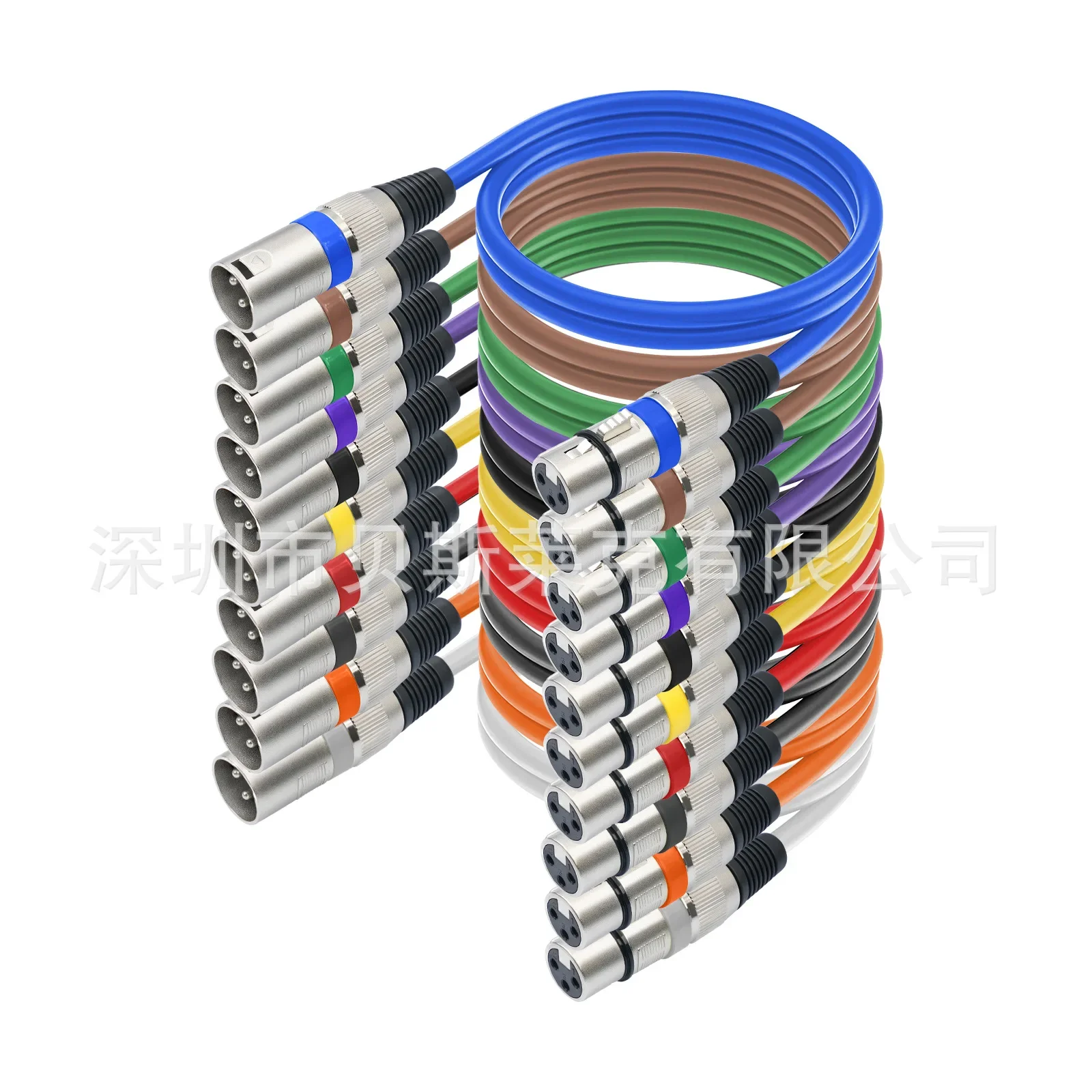 Mikrofon-Soundkarte mit Canon-Mischkonsole, männlich zu weiblich, Mikrofonfarbe, großes, symmetrisches XLR-Kabel mit drei Kernen Image