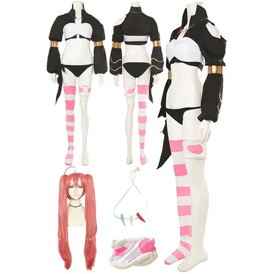 Milim Nava Cosplay Anime diese Zeit wurde wieder geboren Frauen Kostüm rosa Perücken Kleidung Image