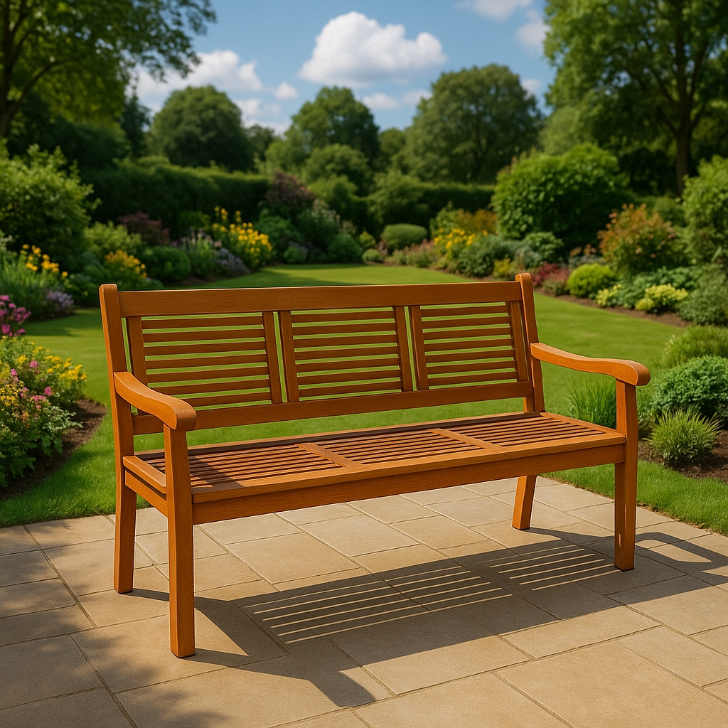 Möbelliebling Gartenbank Akazie 150 cm 3-Sitzer Sitzbank CORUNA Image