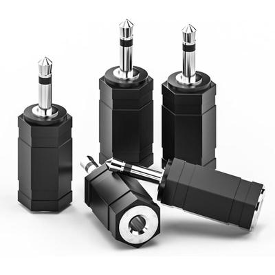 Dolaso - 3,5-mm-Mono-auf-Stereo-Adapter, 5er-Pack 1/8-Zoll-Mono-Stecker auf Image