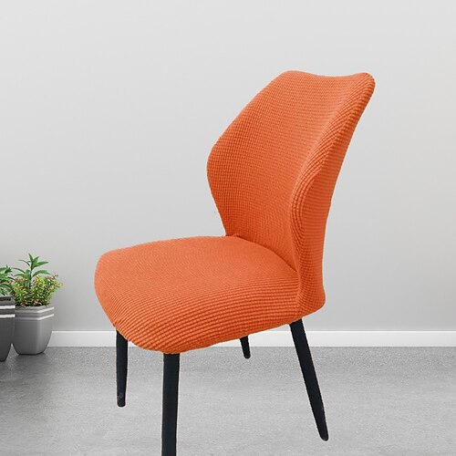 runder Sitzbezug Stuhlbezüge mit gebogener Rückenlehne verdickter Schonbezug für Esszimmerstühle Stretch-Sitzbezug waschbarer Stuhlschutz für Esszimmer, Hotel, Restaurant Image