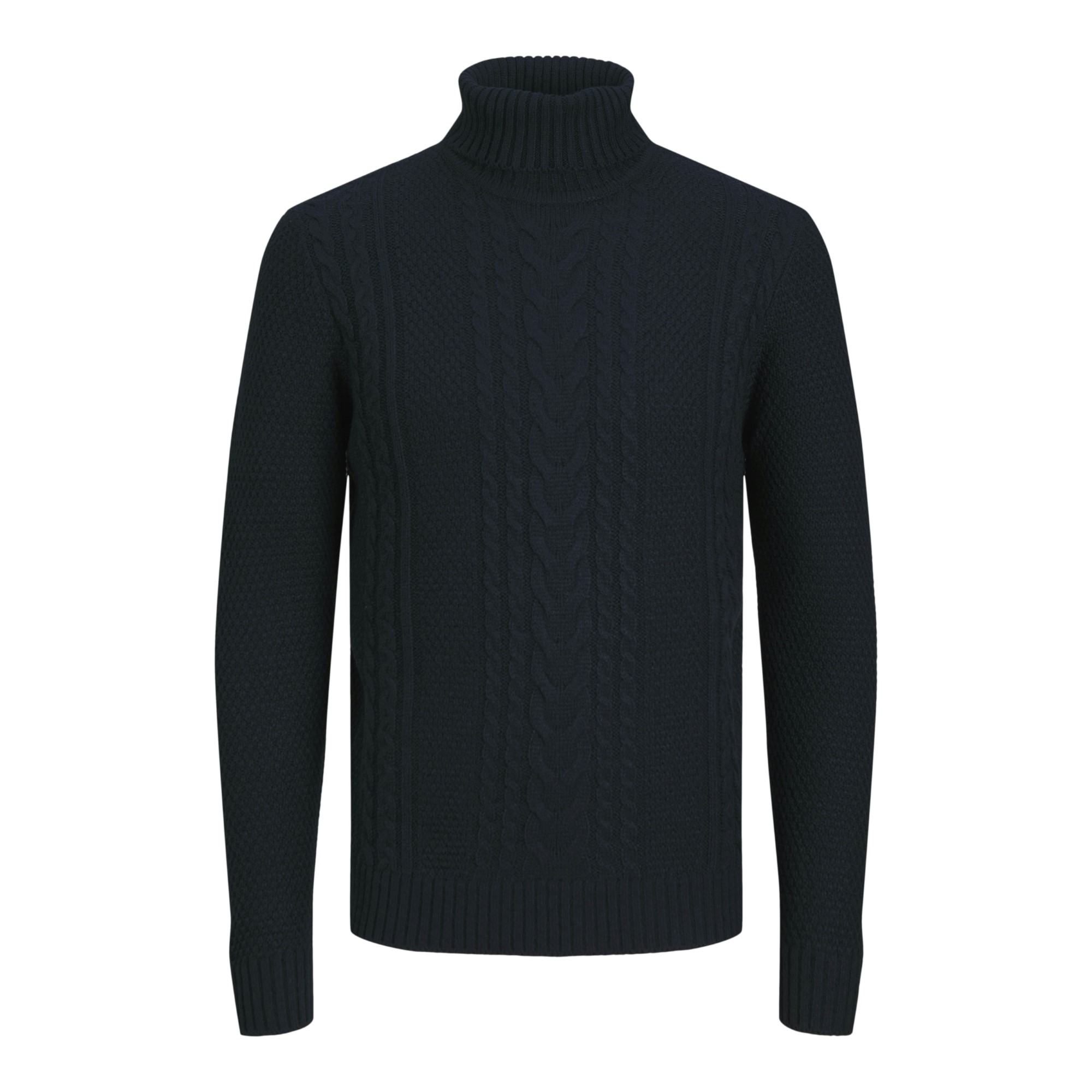 Herrenpulli der Marke Jack & Jones. Der Pullover ist aus hochwertiger Baumwolle und Polyester gefertigt. Die feine Mischung dieser Materialien sorgt für einen herrlich warmen Tragekomfort. Marke: Jack & JonesModellname: Craig Knit Roll...