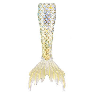 Kids Girls' Mermaid Swimwear Swimsuit Holiday Beach Scales Vacation Tropical Bathing Suits 4 years Summer Yellow Pink