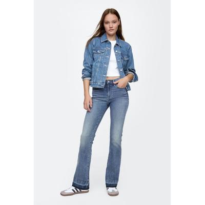 Gap Womens Blue Mid Rise Stretch Flared Bootcut Jeans - Blue