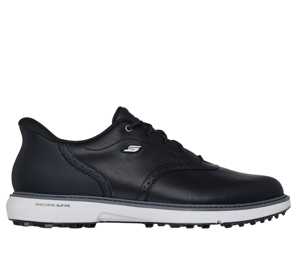Skechers Men's Slip-ins Waterproof: GO GOLF Prestige SL Shoes | Size 11.5 Extra Wide | Black | Leather/Synthetic/Textile | Arch Fit