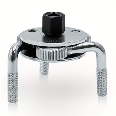 TEMU 3-jaw Oil Filter Wrench Oil Filter Spider With 3/8'' X 1/2'' Adapter Oil Change Tool Oil Filter Removal Tool Car Tool For Oil Filters Ø 40-120 Mm. Image