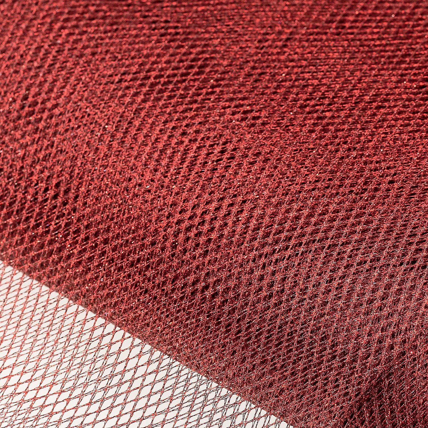 Tissu tulle grillage, rouge